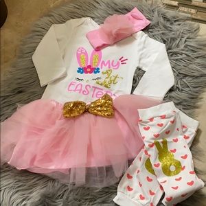 Pink Baby’s First Easter Outfit